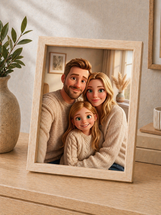Personligt billede i ramme - 3D animeret