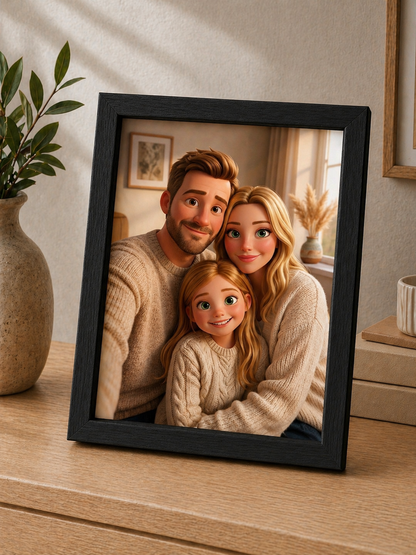 Personligt billede i ramme - 3D animeret